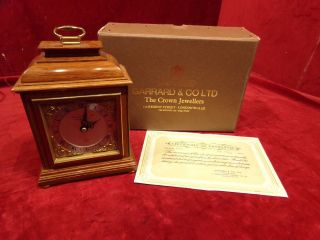Elliott Clock,  Garrard And Co Ltd Crown Jewellers,  London.  Boxed With Papers.