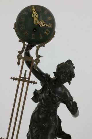 Rare & Antique French Mystery Clock By Louis Moreau For Restoration