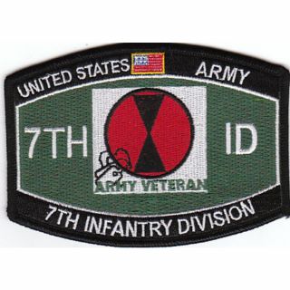 7th Infantry Division Military Occupational Specialty Mos Patch