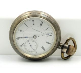 Antique Hampden Watch Co Open Face Lever Set Hand Wind Pocket Watch Runs 5861 - 9