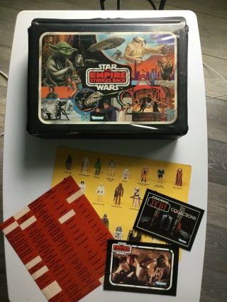 Star Wars Esb Action Figure Case Red Trays,  18 Figures,  Stickers,  Card,  Book