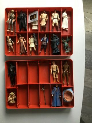 Star Wars ESB Action Figure Case Red Trays,  18 Figures,  Stickers,  Card,  Book 2