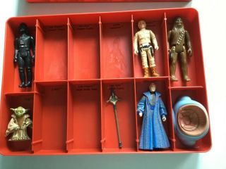 Star Wars ESB Action Figure Case Red Trays,  18 Figures,  Stickers,  Card,  Book 4