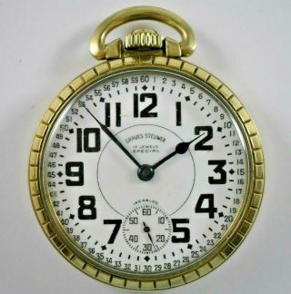 Vintage Swiss Made Graves Steuver Special Eberbrite Watch Corp Pocket Watch Runs