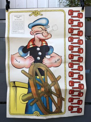 1937 Popeye Party Game Pin The Pipe On The Sailor Uncut