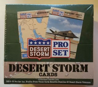 1991 Desert Storm Pro Set - 10 Educational Collectible Cards - 36ct