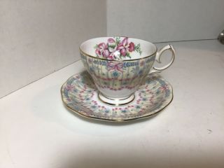 Queen Anne Royal Bridal Gown Cup And Saucer Fine Bone China England