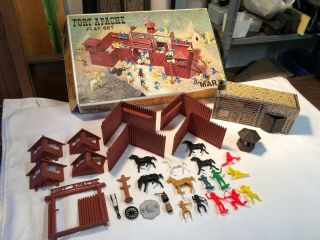 Vintage Marx Fort Apache Playset 3681 And Parts