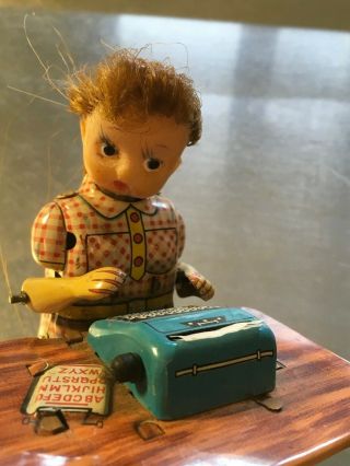 VTG Miss Busy Bee The Typist Wind Up Doll Type Writer Secretary Student 6