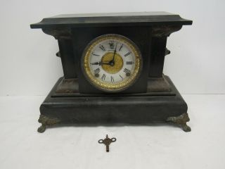 Vintage Sessions Ornate Mantel Clock With Key - Cbm P1