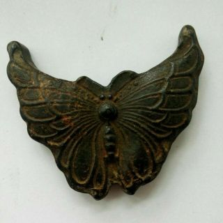 Chinese Jade,  Hongshan Culture,  Hand - Carved,  Black Magnet,  Butterflies,  Pendant