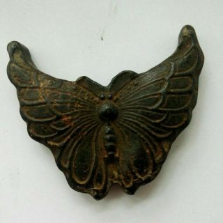 Chinese jade,  Hongshan culture,  hand - carved,  black magnet,  Butterflies,  pendant 3