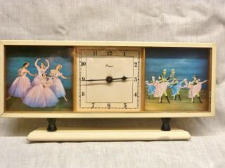 Romantic Smiths 50s Mantel Clock By Paico Ballerinas Dancers Margot Fonteyn Old