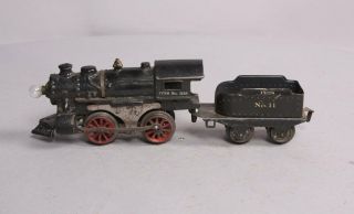 Ives 1116 O Gauge Cast Iron Steam Locomotive & Tender