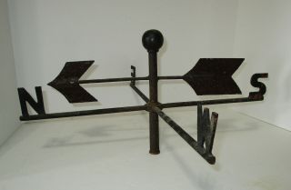 Antique Cast Iron Weather Vane Painted Black