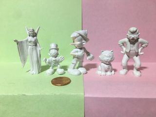 Marx White Plastic Figures Disney Pinocchio Characters Television Playhouse