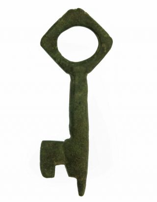 Medieval Casket Key 13th - 15th Century Copper Alloy 1½ " Small - Ref.  K965