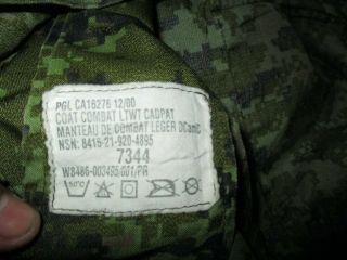 CANADIAN CADPAT ISSUE COMBAT FIELD JACKET,  Very Good 4