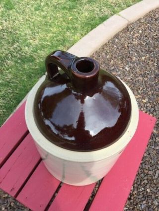 Vintage Western Stoneware 3 Gallon Stoneware 3 Crock Jug 4