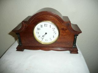 Edwardian Mantle Clock In,  French Movement,  With Key.