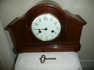 Gustav Becker Mantle Clock In Oak Case,  For Restoration.
