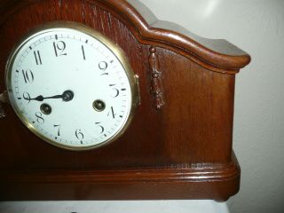 Gustav Becker Mantle Clock in Oak Case,  For Restoration. 2