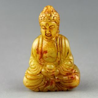 2.  4  China old jade Chinese hand - carved Buddha statue jade pendant 0438 2