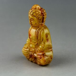 2.  4  China old jade Chinese hand - carved Buddha statue jade pendant 0438 4