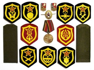 Set Soviet Military Patch Cap Badge Pin Lenin Medal Ussr Hammer Sickle