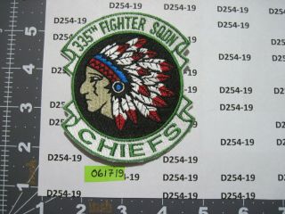 Usaf Air Force Squadron Patch 335th Fighter Sqdn Chiefs S.  Johnson Afb Nc