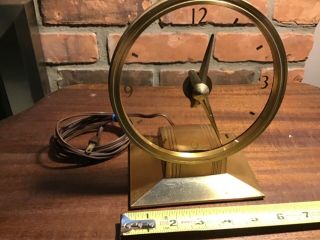 Vintage Haddon Golden Visionette Brass Model 80 Clock