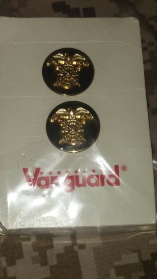 Us Army Quartermaster Corps Collar Discs Pair On Card