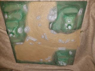 1966 Marx Playset Terrain Base 12x12 Section 6 Of 6 Rare Ww2 Wwii Army War Og.