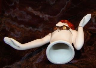 Half doll Figurine Mata Hari Sexy Half Doll Pincushion Arms Away Art Deco - German 5