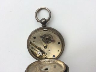 Pocket watch J W Benson London,  antique,  fine silver case 0.  900 2