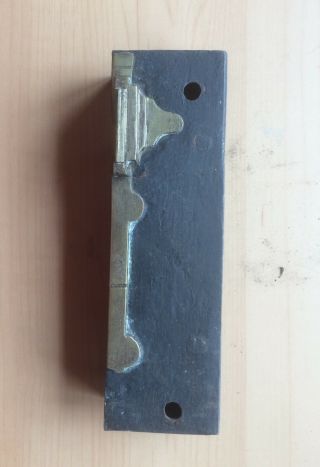 Victorian Scarce Steel & Brass Large 6 Inch Rim Lock Keep Postage