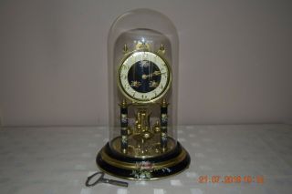 Vintage Large Germany Glass Dome 400 Day Anniversary Clock - Not.