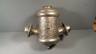 The Angle Lamp Antique Double Burner Oil Kerosene Two Chandelier Old