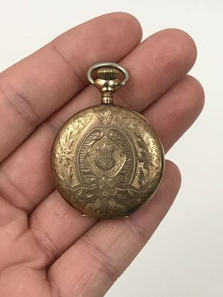 Vintage Waltham Pocket Watch 15 Jewel Gold Plated Philadelphia Case - Not