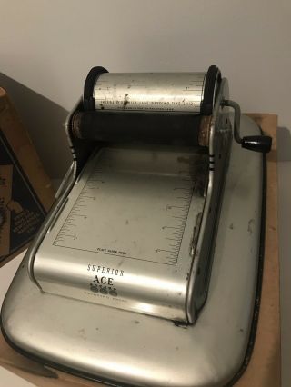 1953 MCM Vintage Metal Superior Rotary Printing Press Ace 8405 Box Accs 3