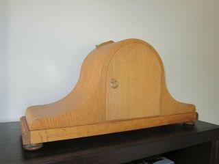 GUSTAV BECKER Clock German Napoleon Hat Chime Antique Shelf/Mantel Wood Carved 4
