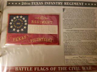 20th Texas Infantry Regiment Battle Flags Of The Civil War Patch