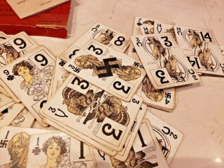 1912 The Game Roodles Plus Rare Joker Antique Good Luck Card Game 2