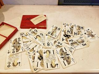 1912 The Game Roodles Plus Rare Joker Antique Good Luck Card Game 5