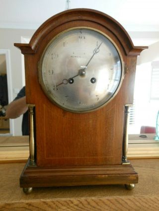 Antique French Japy Freres Solid Mahogany Mantle Clock Circa 1890