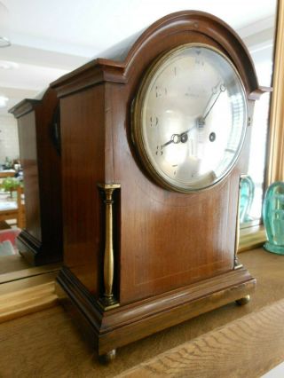 Antique French Japy Freres Solid Mahogany Mantle Clock Circa 1890 3