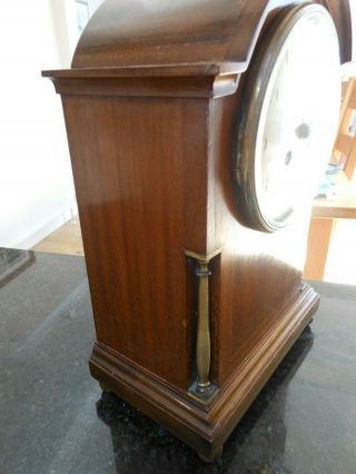Antique French Japy Freres Solid Mahogany Mantle Clock Circa 1890 5