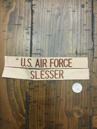Desert Us Air Force Tape Uniform Tab Patch With Name Tape
