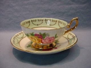 3 English Teacups & Saucers - E.  B.  Foley,  Royal Stafford,  Regency 2