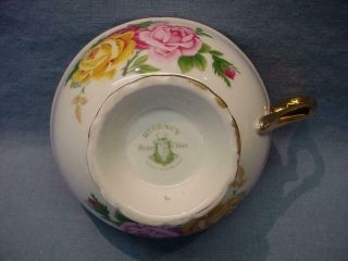 3 English Teacups & Saucers - E.  B.  Foley,  Royal Stafford,  Regency 5